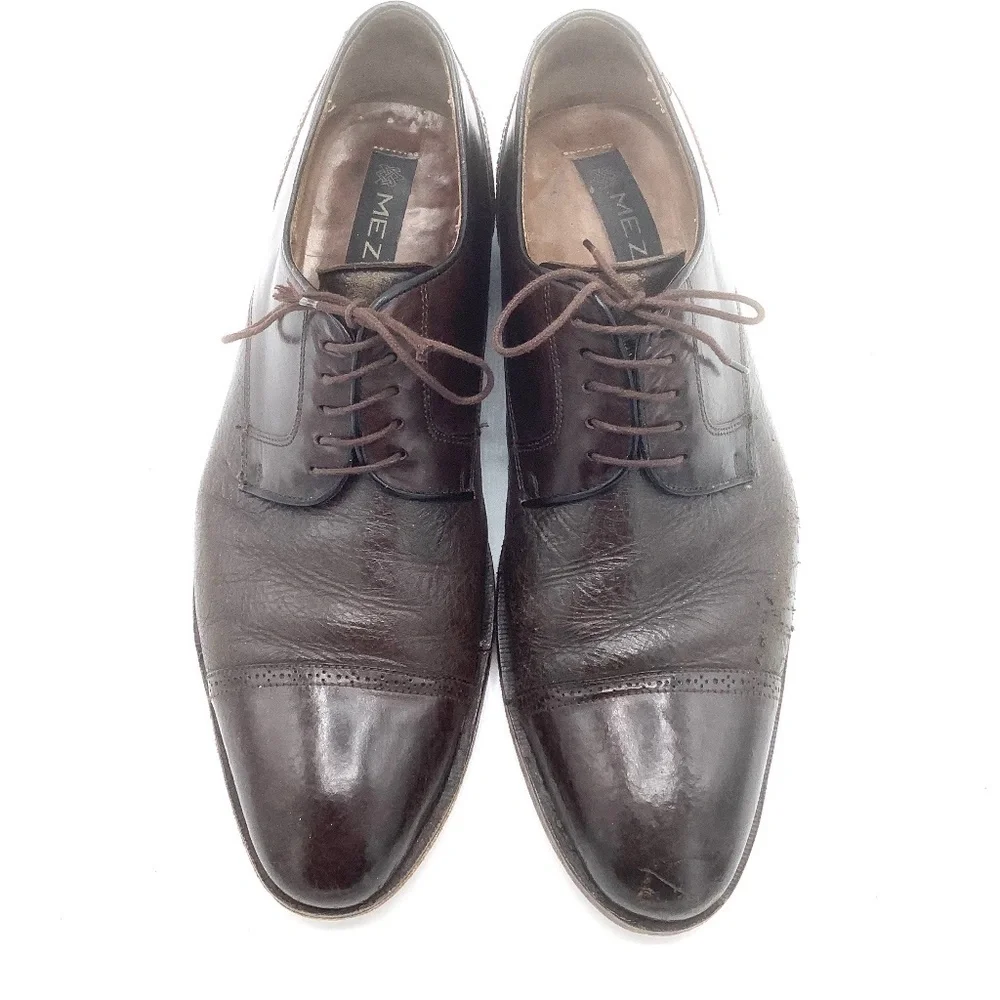 Mezlan Mens Leather‎ Brogue Cap Toe Oxfords Shoe Orbison Espresso Brown S…